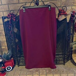 Hot Gal Deep Red Pencil Skirt